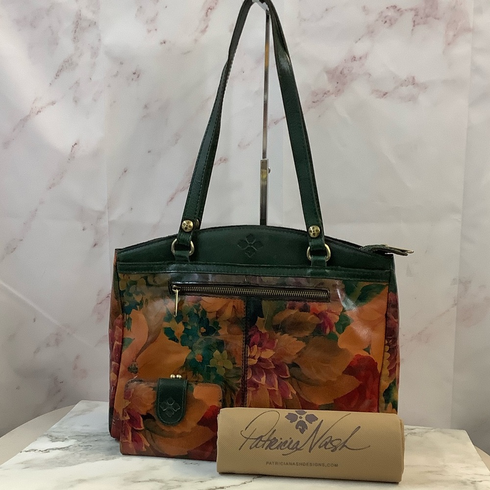 NWT Patricia Nash Multicolor Poppy Tote Plus a matching Iberia Wallet, Set